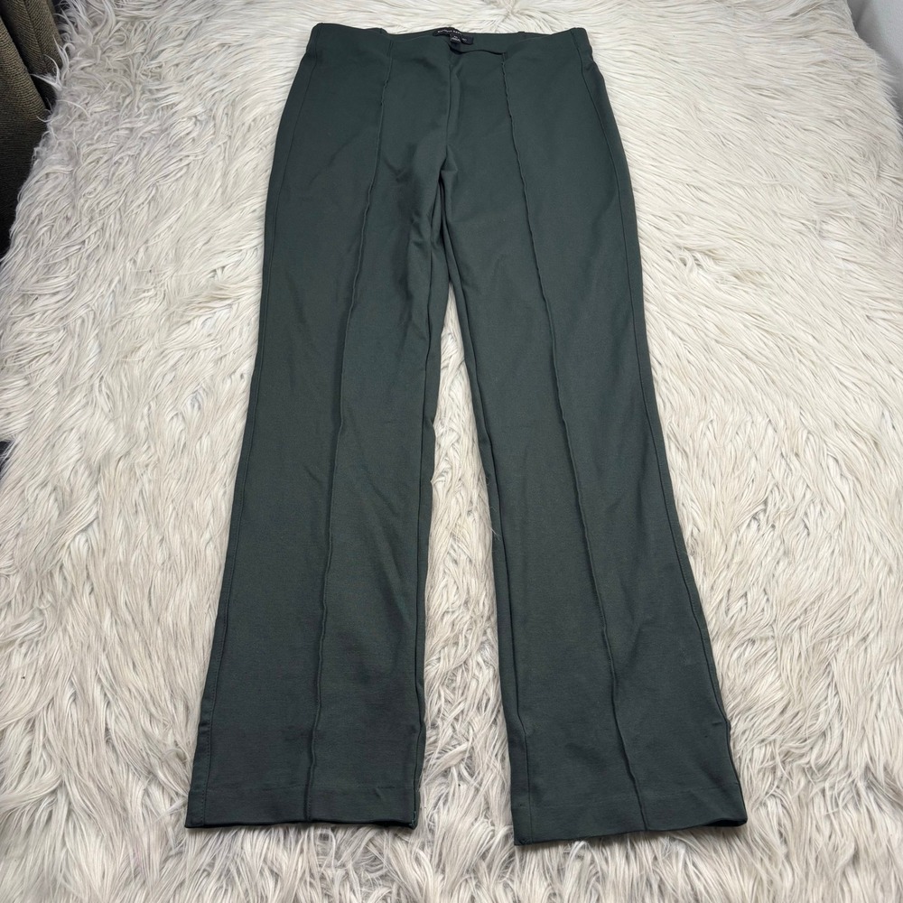 Banana Republic Women's M Green Seam Pull on Ponte Knit Pants Career Office Prep